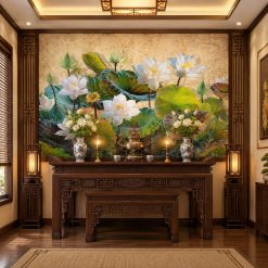 Tranh Dán Tường Hoa Sen HD02